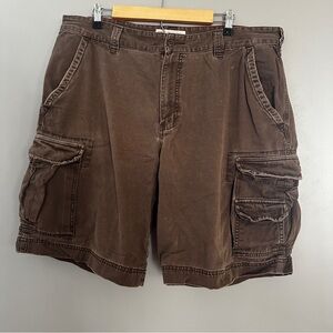 Mossimo Brown Cargo Shorts Mens 38 Pockets Heavyweight